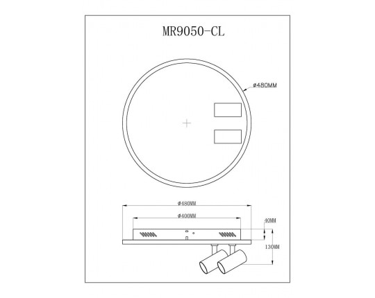 Потолочная светодиодная люстра MyFar Ceiling Focus MR9050-CL