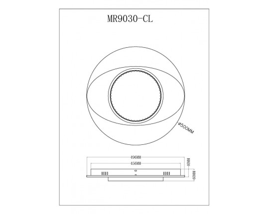 Потолочный светодиодный светильник MyFar Ceiling Orbit MR9030-CL