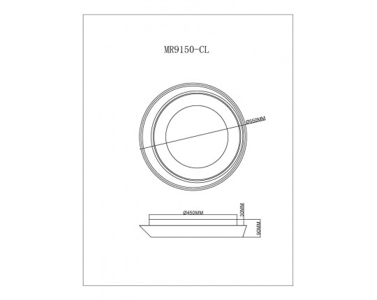 Потолочный светодиодный светильник MyFar Ceiling Phoebe MR9150-CL