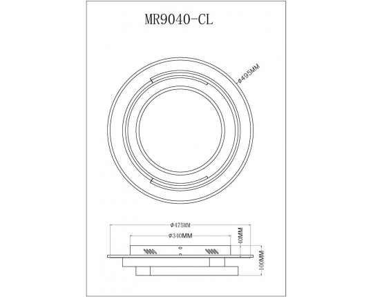 Потолочный светодиодный светильник MyFar Ceiling Thalassa MR9040-CL