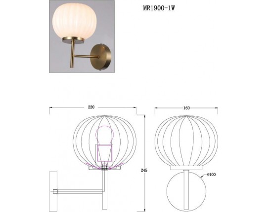 Бра MyFar Eliza MR1900-1W