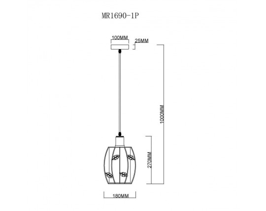 Подвесной светильник MyFar Huston MR1690-1P