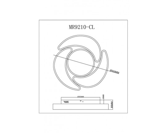 Потолочный светодиодный светильник MyFar Ceiling Lysithea MR9210-CL