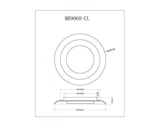 Потолочный светодиодный светильник MyFar Ceiling Naiad MR9060-CL