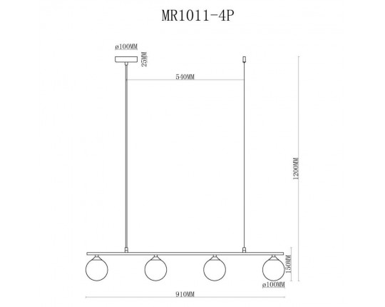 Подвесной светильник MyFar Stacy MR1011-4P