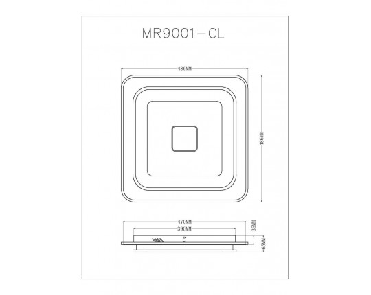 Потолочный светодиодный светильник MyFar Ceiling Button MR9001-CL