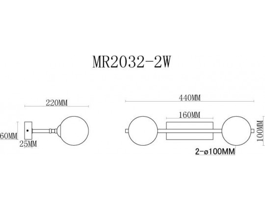Бра MyFar Valency MR2032-2W