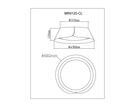 Потолочный светодиодный светильник MyFar Ceiling Cordelia MR9120-CL