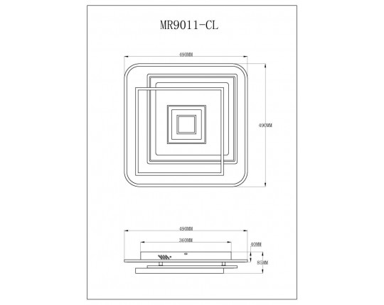Потолочный светодиодный светильник MyFar Ceiling Galatea MR9011-CL