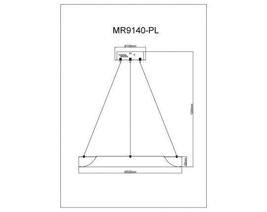 Подвесной светодиодный светильник MyFar Pendant Elara MR9140-PL