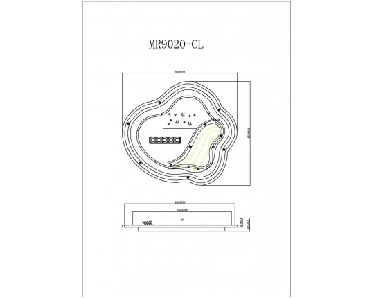 Потолочный светодиодный светильник MyFar Ceiling Cloud MR9020-CL
