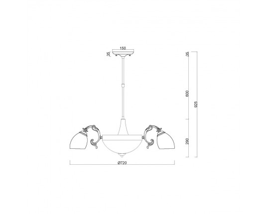 Потолочная люстра MyFar Biene MR1523-8C