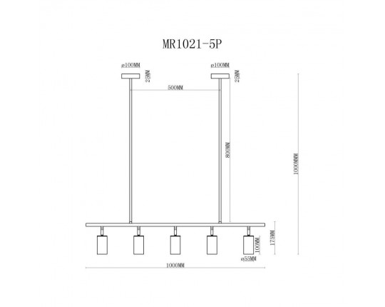 Подвесной светильник MyFar Dereck MR1021-5P