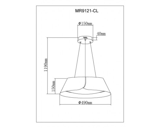 Подвесной светодиодный светильник MyFar Ceiling Cordelia MR9121-CL