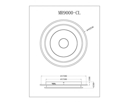 Потолочный светодиодный светильник MyFar Ceiling Button MR9000-CL