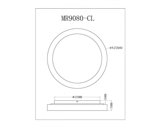 Потолочный светодиодный светильник MyFar Ceiling Neso MR9080-CL