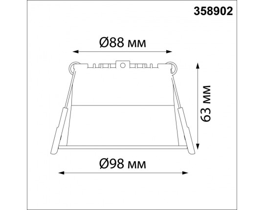 Встраиваемый светодиодный светильник Novotech Tran 358902