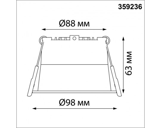 Потолочный встраиваемый светильник Novotech TRAN 359236