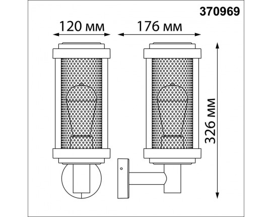Уличный настенный светильник Novotech Street Matrix 370969