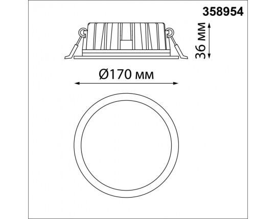 Встраиваемый светодиодный светильник Novotech Lante 358954