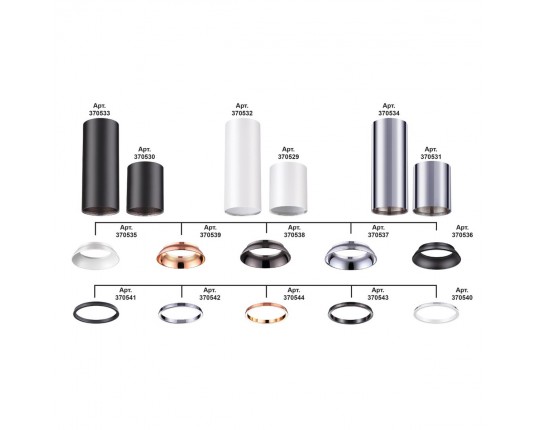 Внутреннее декоративное кольцо к артикулам 370529 - 370534 Novotech Konst Unite 370536