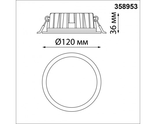 Встраиваемый светодиодный светильник Novotech Lante 358953