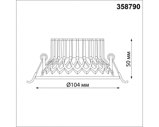 Встраиваемый светодиодный светильник Novotech Bind 358790