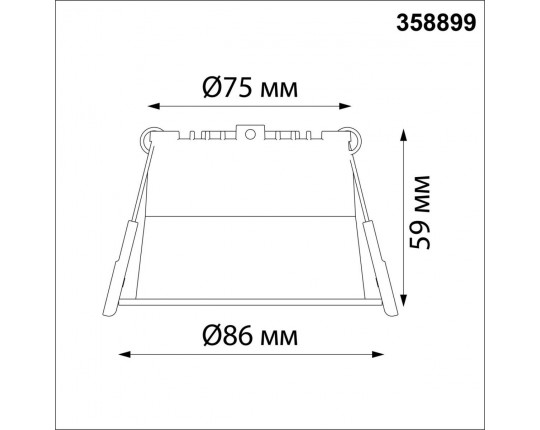 Встраиваемый светодиодный светильник Novotech Tran 358899