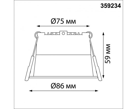 Потолочный встраиваемый светильник Novotech TRAN 359234