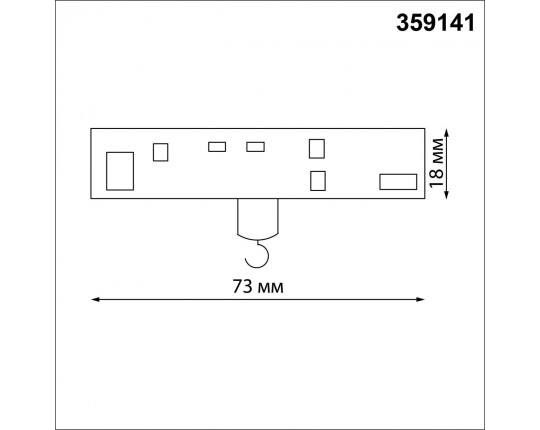 Адаптер для низковольтного трека FLUM Novotech Konst Ramo 359141