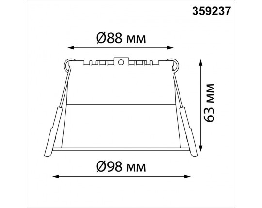 Потолочный встраиваемый светильник Novotech TRAN 359237