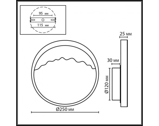 Настенный светильник ODEON LIGHT ECODESIGN VALLEY 7068/9WL