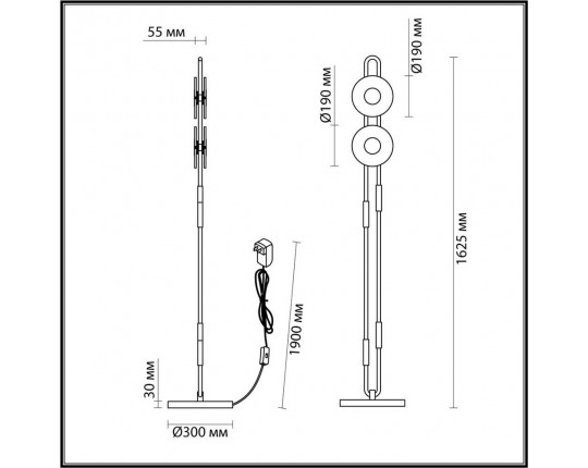 Торшер Odeon Light Exclusive Modern Magnet 5407/23FL
