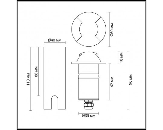 Ландшафтный светодиодный светильник Odeon Light Nature Wald 6662/2GL