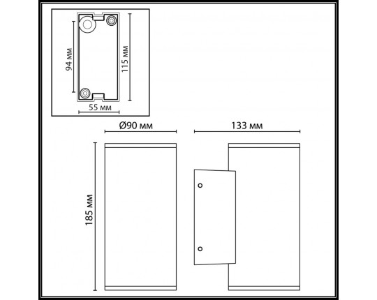 Уличный настенный светодиодный светильник Odeon Light Nature Long 7142/24WL