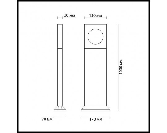 Уличный светодиодный светильник Odeon Light Nature Como 6653/10GL