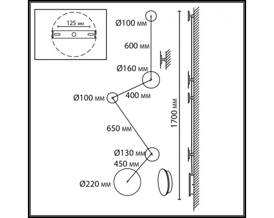 Настенный светильник Odeon Light HIGHTECH 7115/30WL