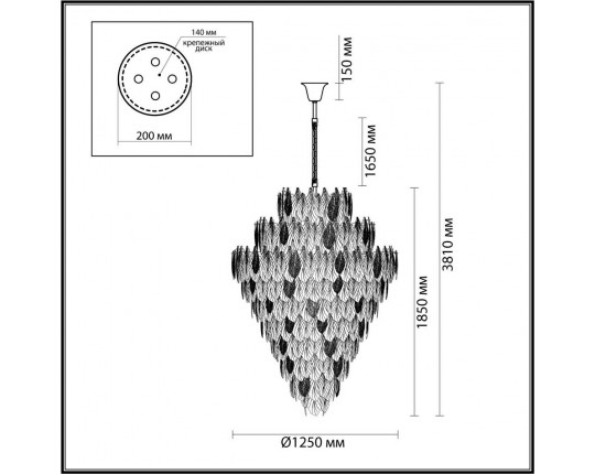 Подвесная люстра Odeon Light LACE 5052/86