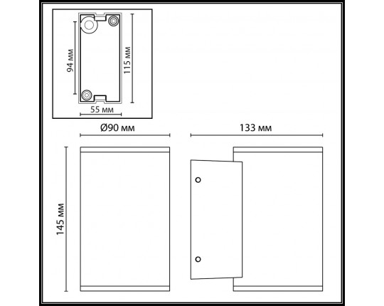 Уличный настенный светодиодный светильник Odeon Light Nature Long 7142/12WL