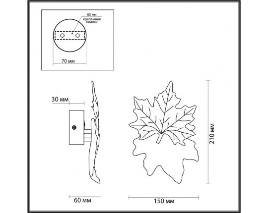 Настенный светодиодный светильник Odeon Light Eva 4371/3WL