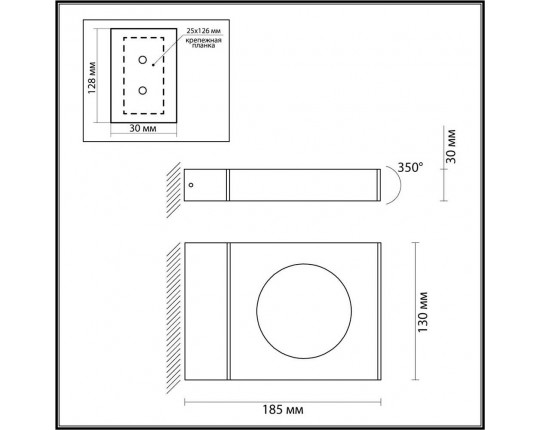Уличный настенный светодиодный светильник Odeon Light Nature Tilda 6653/5WL