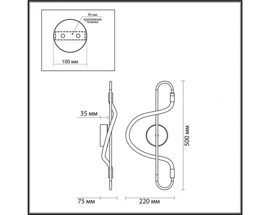 Настенный светодиодный светильник Odeon Light Hightech Keys 4303/12WL