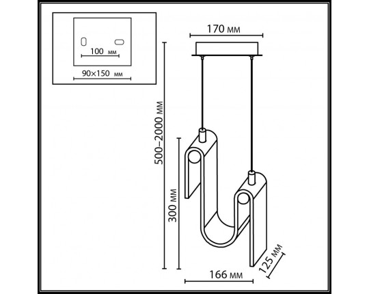 Подвесной светодиодный светильник Odeon Light L-Vision Flow 5105/11L