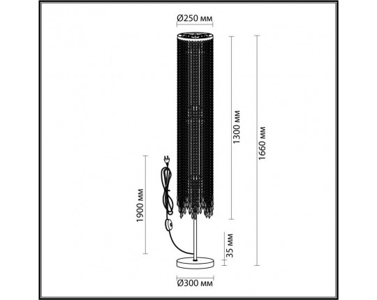 Торшер Odeon Light Chokka 5028/3F