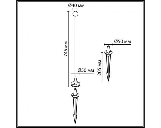 Уличный светильник Odeon Light Nature 7123/1GL