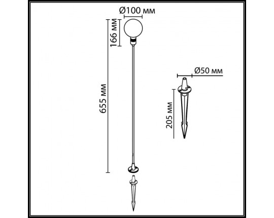 Уличный светильник Odeon Light Nature 7121/2GL