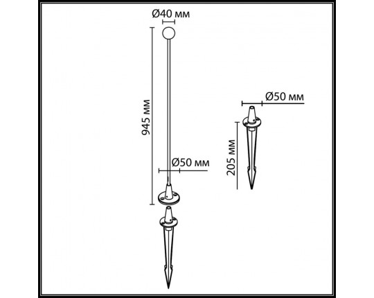 Уличный светильник Odeon Light Nature 7123/1GLA