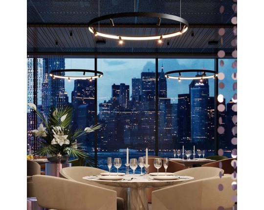 Подвесная светодиодная люстра Odeon Light Hightech Fonda 4317/93L