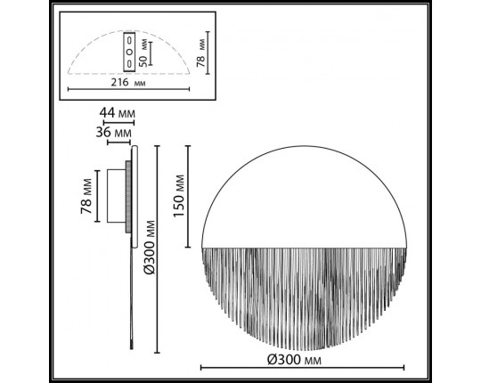 Настенный светильник ODEON LIGHT ECODESIGN CORK 7073/8WL