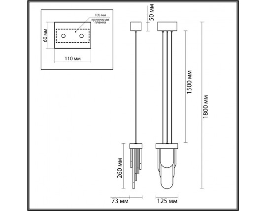 Подвесной светодиодный светильник Odeon Light Exclusive Hightech Foros 5437/12L